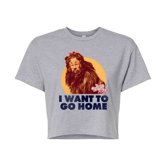 The Wizard of Oz - Lion Home - Juniors Cropped Cotton Blend T-Shirt