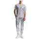 thumbnail image 1 of Manga Larga V Cuello Hombres Casual Sólido Manga Corta Blusa Y Pantalones Largos Pantalones Traje, Traje de Dos Piezas para Diario, 1 of 7