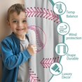thumbnail image 3 of Blackout Kids Curtains,Gray Pink Baseball Stitches Pattern Childrens Insulated Curtains Set Of 2,Bedroom Essentials,Toddler Room Decor 52"x84", 3 of 5