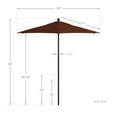 thumbnail image 5 of California Umbrella  7.5' Rd.. Aluminum Frame, Fiberglass Rib Market Umbrella, Push Open, Bronze Finish, Olefin Fabric Terracotta, 5 of 5