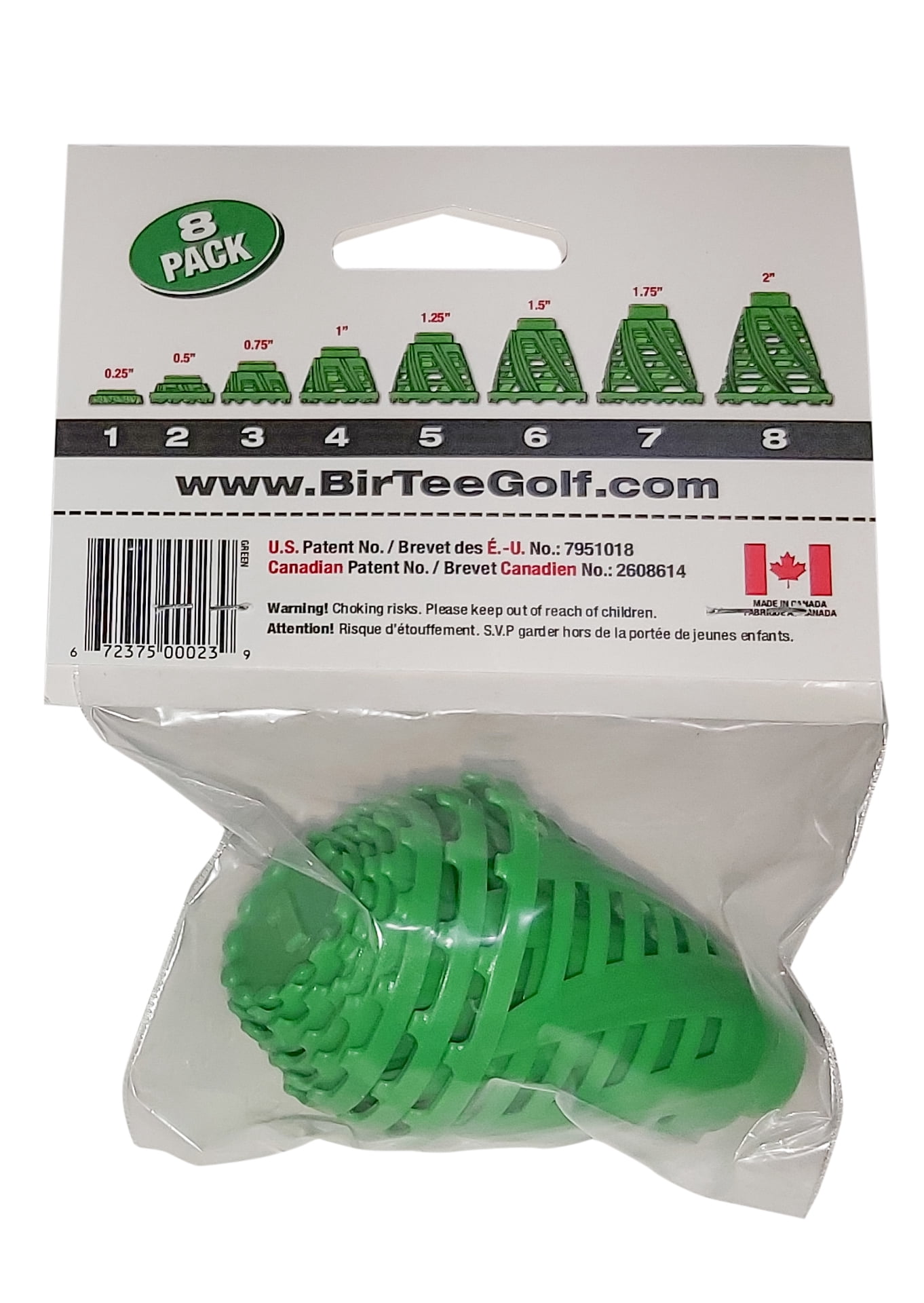 BirTee Golf Tees - PRO Speed Version with Enhanced Durability - 8 Pack. Indoor Golf Tees/Golf Simulator Tees/Winter Golf Tees