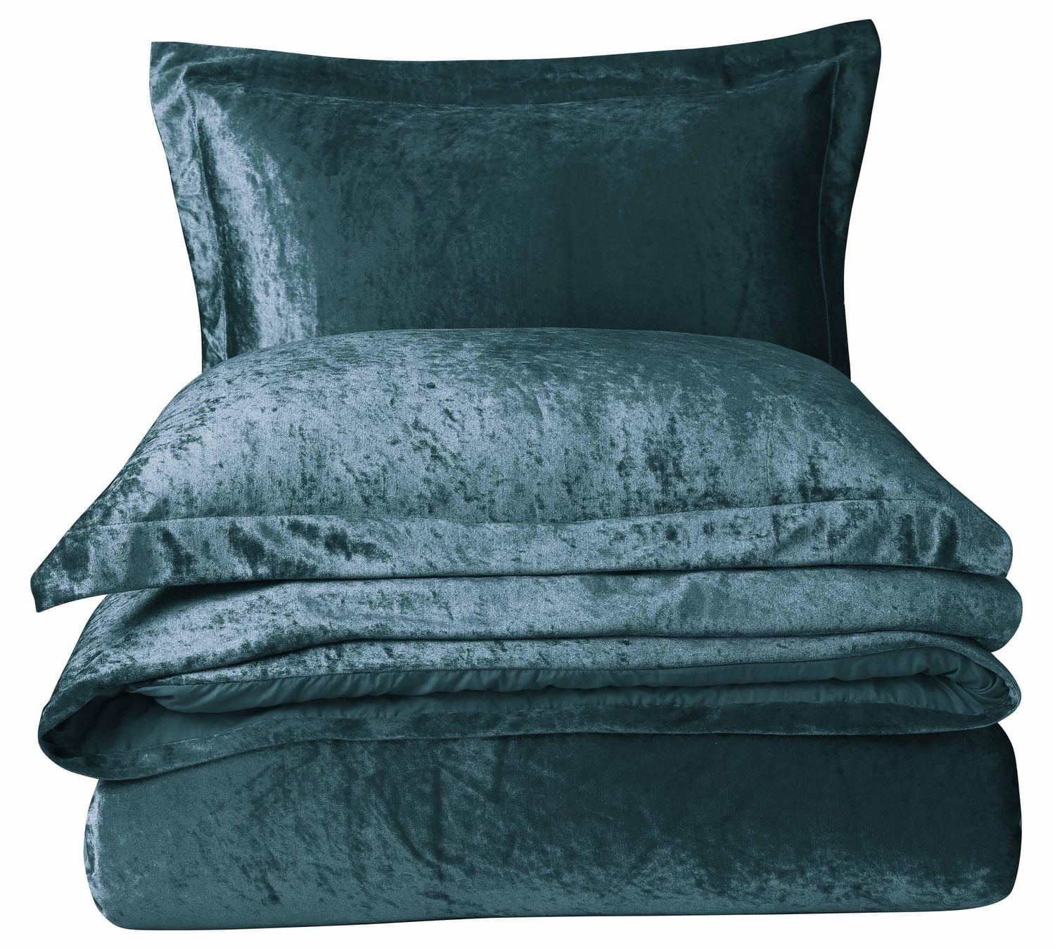 Ensemble de housse de duvet en velours froissé de couleur unie de Swift Home