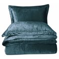 thumbnail image 2 of Swift Home Solid Crushed Velvet Duvet Cover Set, 2 of 3