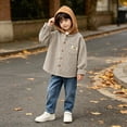 thumbnail image 7 of Toddler Boys Striped Hooded Sweatshirts Oversized Button Down Jackets Fall Cute Casual Long Sleeve Preppy Sweater with Pocket, 7 of 7