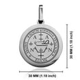 thumbnail image 2 of Stainless Steel Seal of Archangel Zadkiel Round Medallion Keychain Circle Ring, 2 of 2