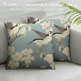 thumbnail image 3 of GOSMITH  Crane Throw Pillow Case Cushion Covers Flying Bird Flower Blue White for Couch Bed Sofa Car Waist, 3 of 5