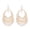 White, variant on 1 Pair Women Hook Earrings Vintage Ethnic Style Exaggerated Hollow Out Beads Waterdrop Shape Bohemian Ear Decoration Jewelry Vacation Earrings Hanging Earrings