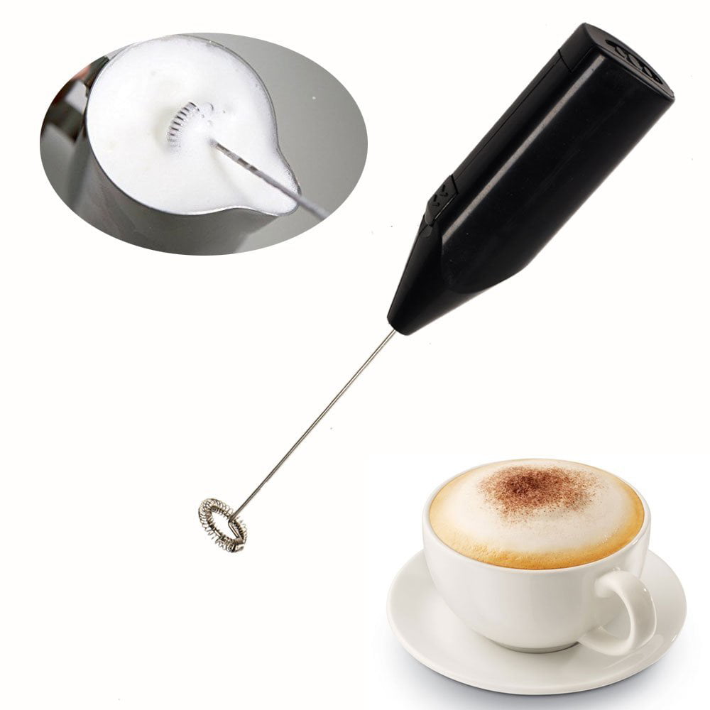 handheld Milk frothers coffee foamer Egg Beater portable mini mixer hot chocolate matcha keto bulletproof tea maker with 2 whisks 16 Pc latte Art Stencils & Pen kit electric USB Rechargeable by SPM