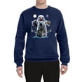 thumbnail image 2 of Collage of Popular Wild Life Animals | Mens Animal Lover Crewneck Graphic Sweatshirt, Navy, 2XL, 2 of 3