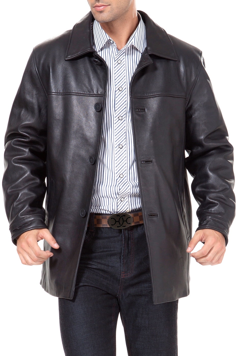 Benjer Skins Mens Stylish Lambskin Genuine Leather Jacket 429