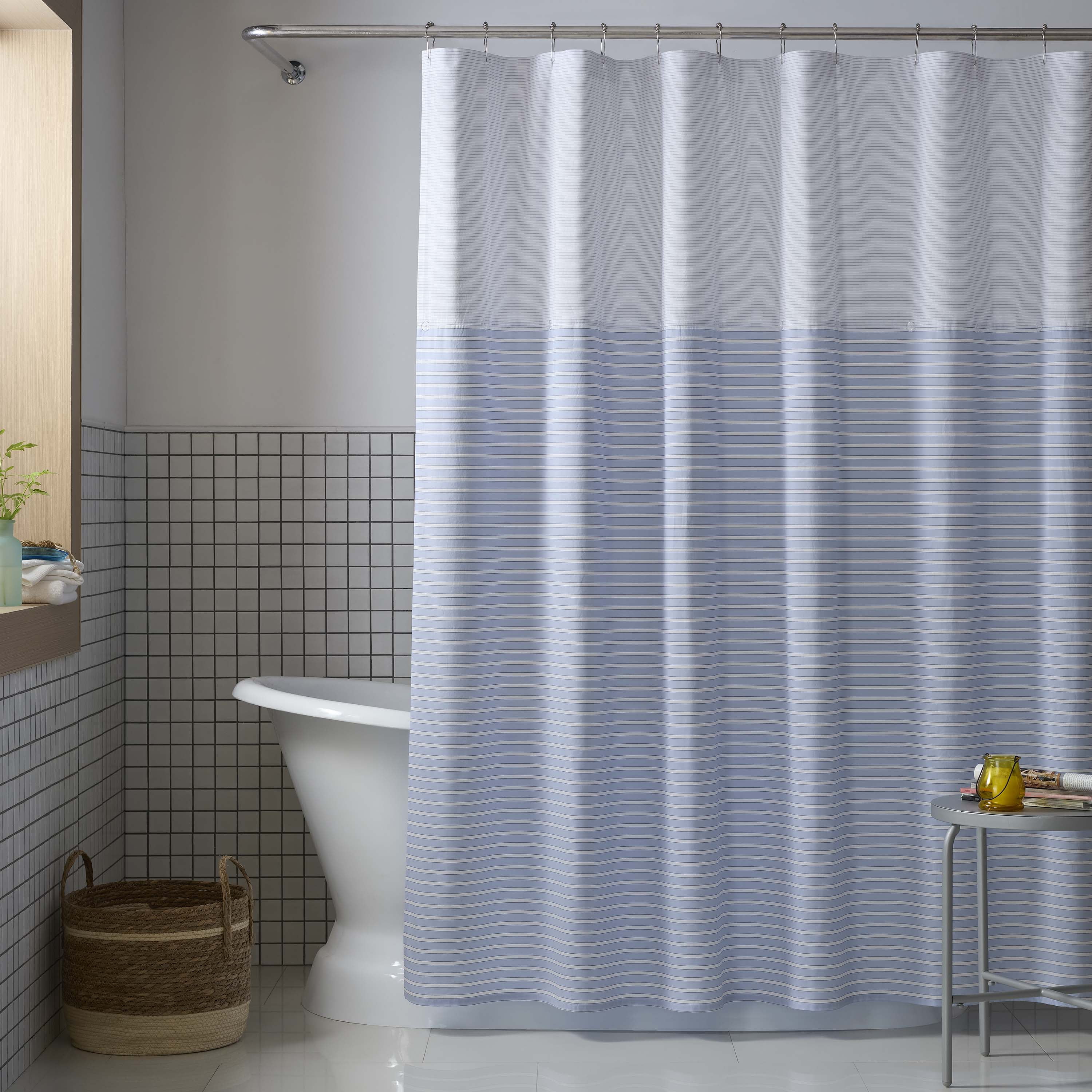 Martex Expression Crosby Shower Curtain, 72" x 72", Blue
