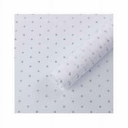 Panda Superstore Silver Dots Flower Bouquet Gift Packaging Wrapping Paper Supplies - 20 Piece