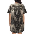 thumbnail image 6 of Haiem Vintage Ram Pilot Pattern Pajama Set for Women 2 Piece Lounge Set Short Sleeve Tops and Shorts Soft Sleepwear-XX-Large, 6 of 7