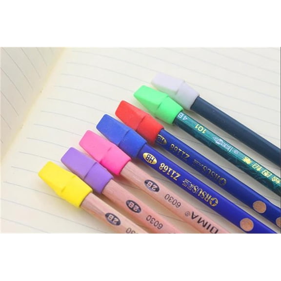 CCOCC 50 Pack Pencil Top Erasers,Cap Erasers for Pencils,Cap Pencil Eraser Toppers,Studying Supplies for Teachers Office Must Haves Pencil Erasers,7 Colors