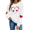 thumbnail image 2 of Wlynlyn Womens Valentines Sweatshirts Long Sleeve Heart Printed Pullover Shirts Casual Loose Crewneck Tee Tops, 2 of 10