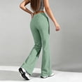 thumbnail image 6 of Dwellite Flare Sweatpants for Womens Wide Leg Lounge Pants with Pockets Baggy Fall Travel Sweat Pants Mint Green 2XL, 6 of 9