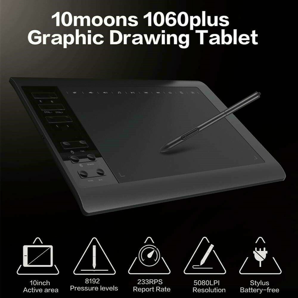 Kilovo Large 10x6 inch Digital Drawing Art Tablet Sketch Pad with Pen