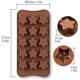 thumbnail image 5 of Molde de chocolate en forma de estrella de 15 cavidades, juego de moldes de silicona antiadherentes de calidad alimentaria para dulces de gelatina, cubitos de hielo, 5 of 5