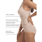 Cupid Womens Extra Firm Control Cooling High Waist Brief Panty Shapewear