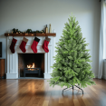 thumbnail image 2 of Tcbosik Unlit Christmas Tree with 756 Branch Tips, 5ft Artificial Xmas Tree with Metal Stand for Indoor Holiday Decoration, Green, 2 of 7