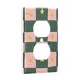 thumbnail image 2 of Yayeee Duplex Wall Plate 1-Gang 4.5"x2.7" Home Receptacle Light Switch Decorative Outlet Cover, Pink Abstract, 2 of 7