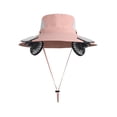 thumbnail image 2 of JZCHUNTOY Solar Fan Hat 1 Pack with 2 Detachable Fans, USB Rechargeable Long Battery Life Outdoor Sun Shade Cap, UV Protection Breathable Adjustable Cooling Hat for Hiking Camping Gardening, 2 of 6