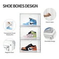 thumbnail image 3 of XX-Large Clear Stackable Shoe Display Case with Magnetic Door, Sturdy Organizer Box for Sneakers & Boots up to Men's Size 15, 3 of 6