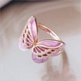 thumbnail image 2 of Women's Butterfly Epoxy Creative Animal Shape Ring, 2 of 2