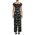 thumbnail image 3 of No Boundaries Juniors' Smocked Top and Wide Leg Pants Set, 3 of 6
