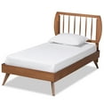 thumbnail image 2 of Baxton Studio Emiko Contemporary/Modern Engineered Wood Platform Bed, Twin, Walnut Brown, 2 of 9