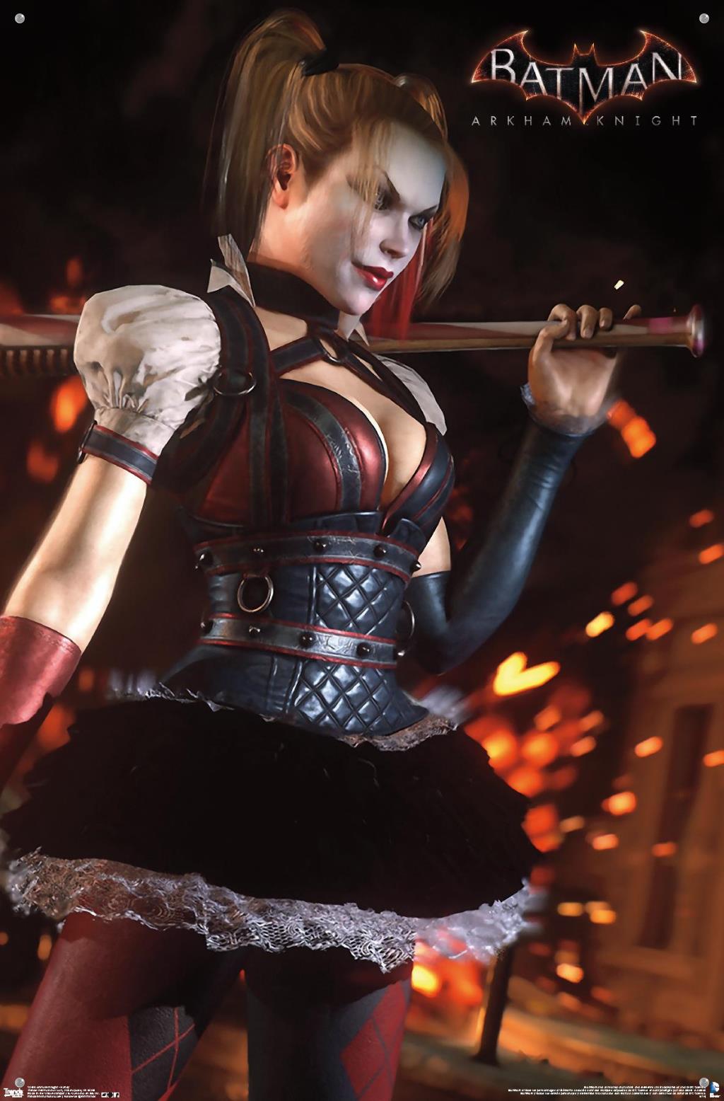 DC Comics Video Game - Arkham Knight - Harley Quinn Wall Poster with Push Pins, 22.375" x 34"