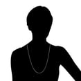 thumbnail image 3 of JewelStop 14k Solid White Gold Box Chain 0.6mm Necklace with Lobster Clasp, 24", 3 of 6