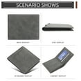 thumbnail image 3 of Leather Bifold Wallets For Men, Slim Minimalist Mens Wallet, Gifts For Dad Birthday Fathers Day - black, 3 of 6