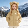 thumbnail image 2 of Shadoumai Girls Winter Coat Warm Padded Hooded Jacket Casual Outerwear for Toddler Kids, 2 of 7