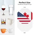 thumbnail image 7 of Bingfone Vintage USA Canada Flag Leather Drinks Coasters with Set of 6,Suitable for Home Kitchen,Coffee Cup Coasters Home Gift, 7 of 7