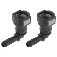 thumbnail image 1 of Conector rápido de línea de combustible de 5/16" ID para conector macho de 3/8" SAE hembra a barbado de 90 grados, accesorios de sellado de plástico gris, 2 piezas, 1 of 6