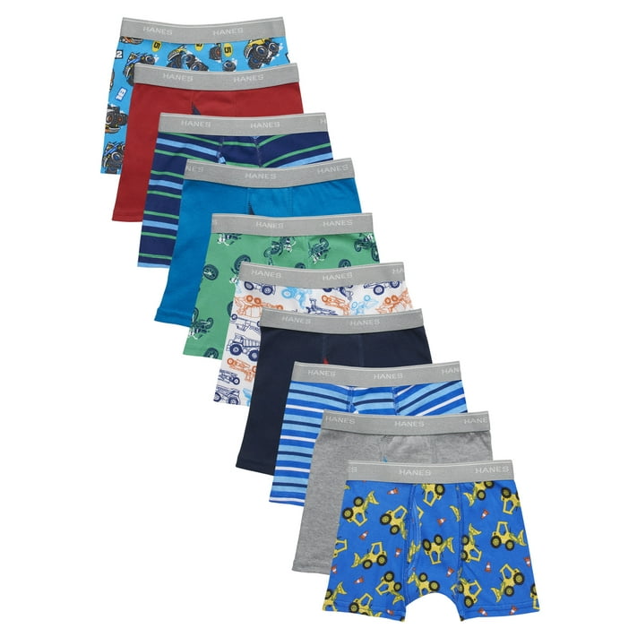 Hanes Toddler Boy Boxer Brief Underwear, 10 Pack, Sizes 2T5T
