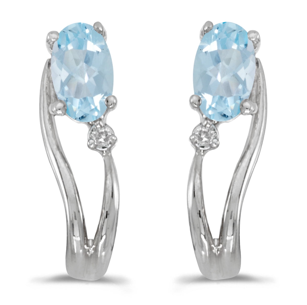 Oval aquamarine earrings Clearance
