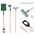 thumbnail image 5 of MasteelfCA 3 Pcs Mini Outils de Jardin Bêche Râteau Houe Modèle Ensemble de Jardinage Incarnation pour Enfants, 5 of 5