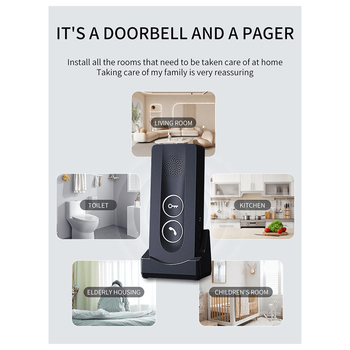 New 800M Long Distance Outdoor Doorbell Wireless Intercom Door Phone Unlocking Two-Way Intercom 433MHz A,1 set of Wireless intercom doorbell (different batches, accessories style and color are random)