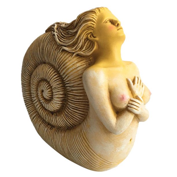 Adorno De Resina De Creativa, Estatua Retro De Concha Corporal Para Mujer, Estatua De Escritorio, Mini Figura De Océano De Estilo Nórdico, Decoración De Jardín Yuarrent HA037655-00