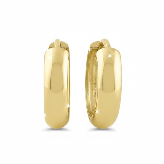 Vinali 14K Solid Gold Huggie Hoop Earrings for Women - 0.55in
