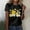 Black, variant on Shirts for Women Classic Version Cotton Short Sleeve Crewneck Fun Printed Festival Tee Polyester Spandex Blend Breathable Casual Daily Top 2Xl Size Spring Summer Womens Tops