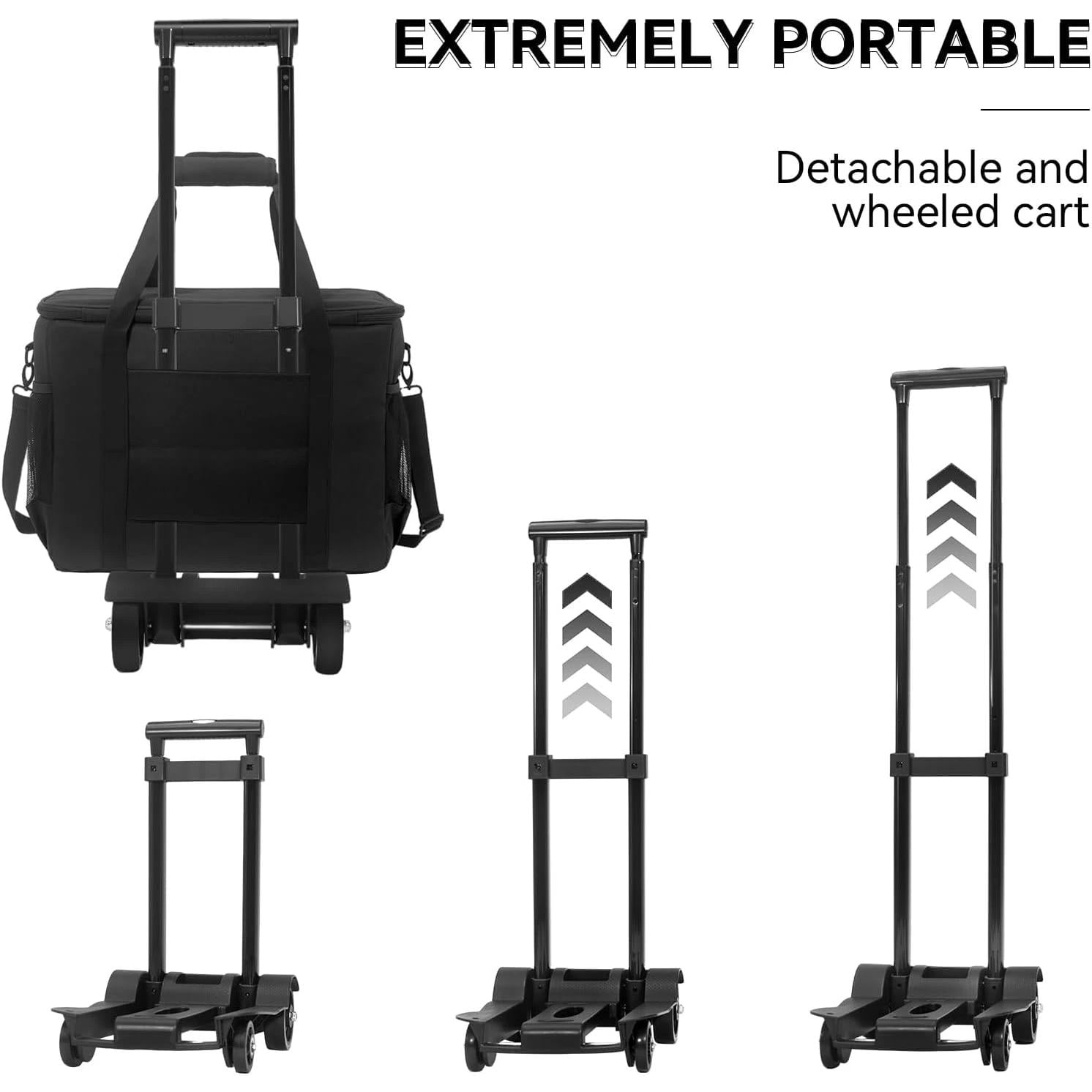 Rolling Sewing Machine Case with Wheels & Fixing Rope - Fits Most Machines