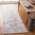 thumbnail image 2 of SAFAVIEH Classic Vintage Charlie Diamond Polyester Runner Rug, White/Grey, 2'3" x 8', 2 of 7