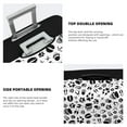 thumbnail image 5 of Lsque Black Footprints Printed Luggage Cover, Travel Luggage Protector,Scratch and Dirt Resistant, Fits 18-32 Inch Luggage - Large, 5 of 9