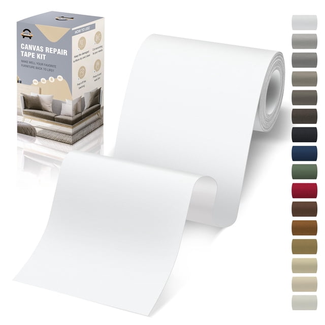 Parches autoadhesivos para reparación de lona OAZ 10 x 200 cm Blanco