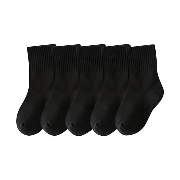 TELOLY Unisex Kids Crew Socks Boys Socks Soft Cotton School Socks for Girls Baby Toddler Soft Crew Dress Socks for 1-12 Years