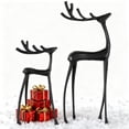 thumbnail image 6 of Small Black Reindeer Figurine Modern Christmas Statue with Clean Sculpted Lines and Minimalist Finish,Lightweight Resin Elegant Holiday Decor for Mantel and Shelf Tabletop, 6 of 6