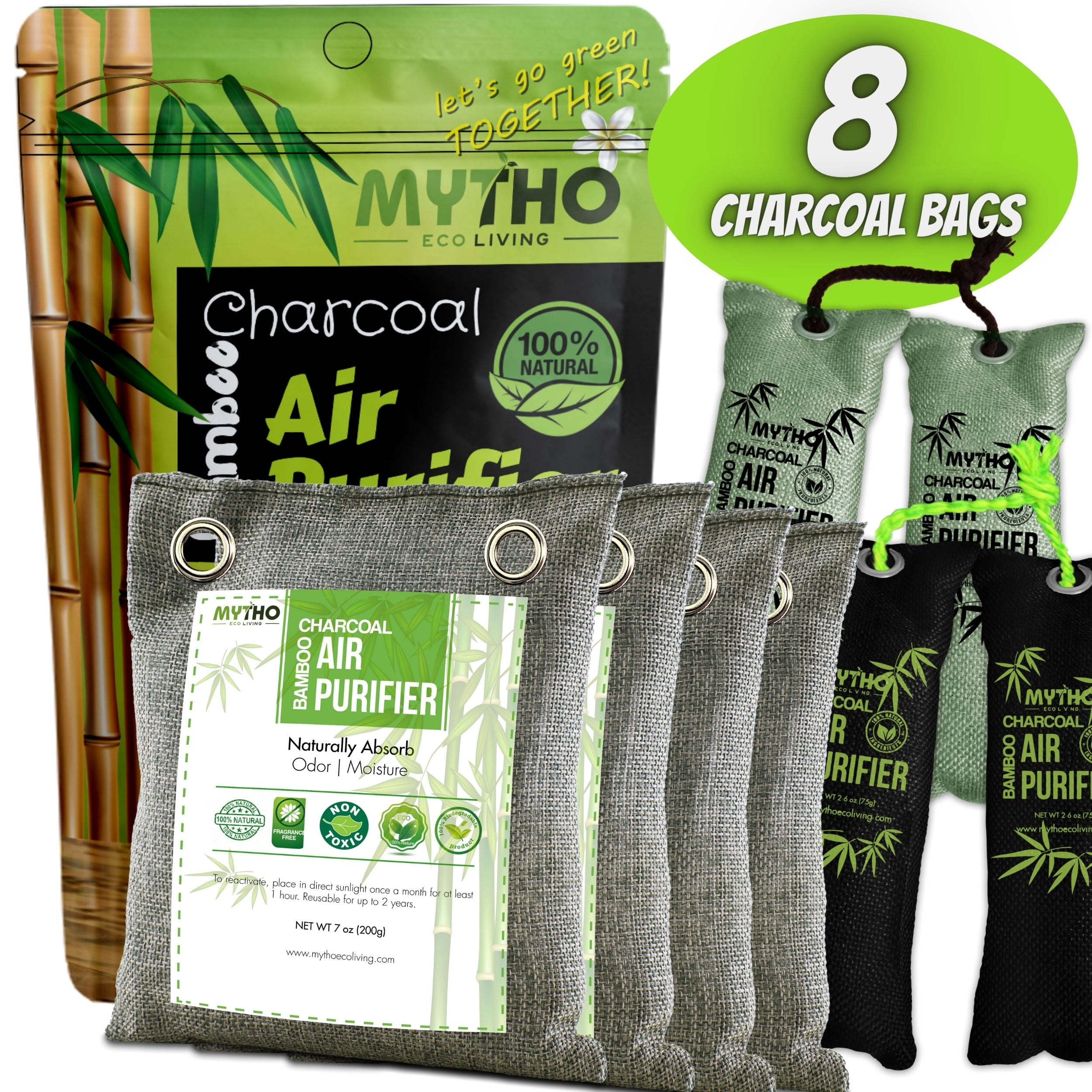 PerfitLife Plant Series II Activated Bamboo Charcoal All Natural Oder Remover Air Purlfrying decoration with Lavendar Favor Incense Essential Oil Infused 
